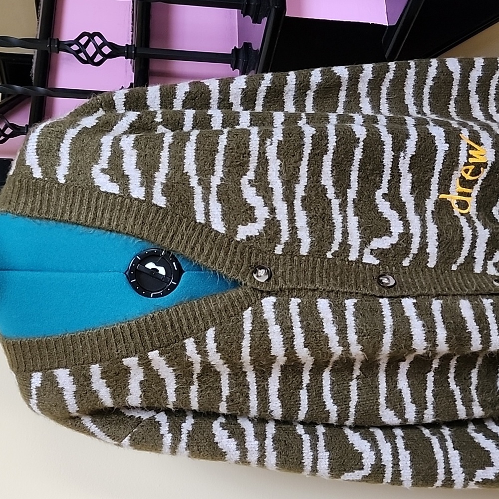 Drew House Justin Bieber Sketch Mascot Squiggle Cardigan - SZ XXL - Picture 2 of 8